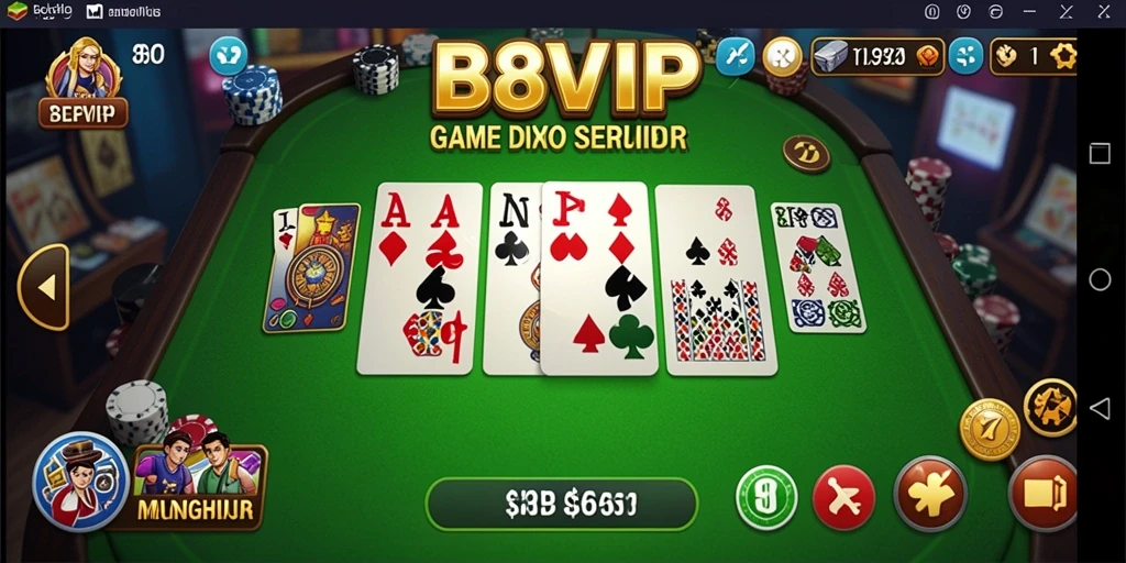 Screenshot utama B8VIP menampilkan pengalaman gameplay Domino yang menarik.