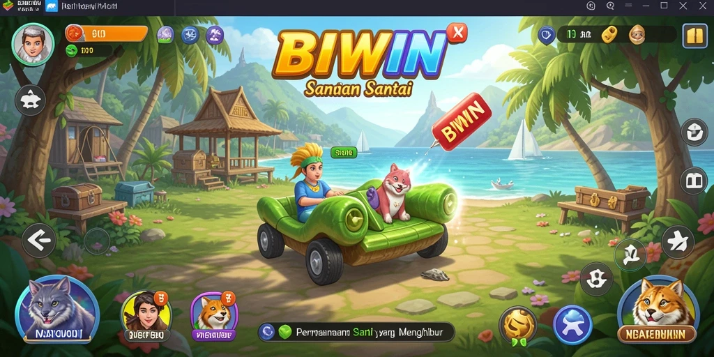 Tampilan permainan BIWIN yang ceria dan menarik.