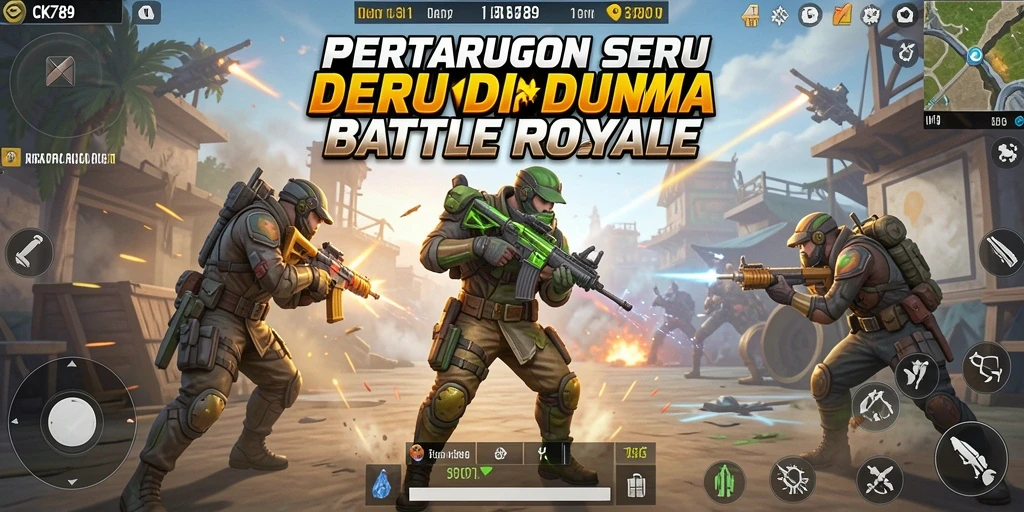 Tampilan gameplay CK789 yang menegangkan di arena Battle Royale.