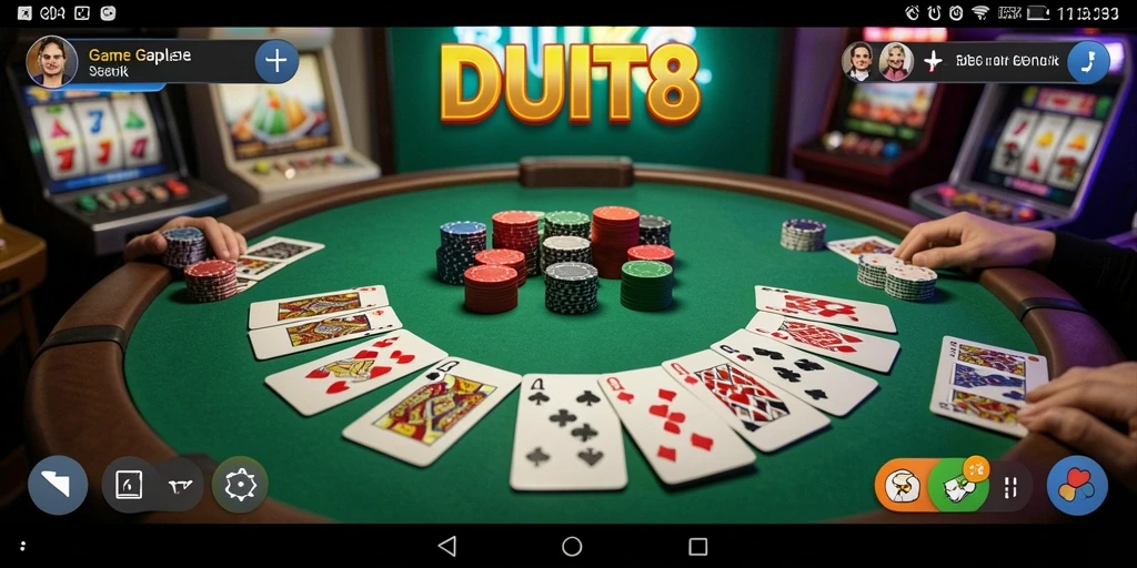Tampilan screenshot gameplay Gaple yang mendebarkan.