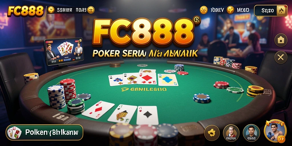 Screenshot gameplay FC888 yang menampilkan aksi Poker seru.