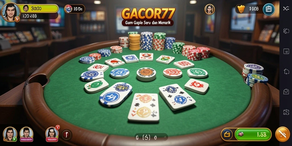 Screenshot gameplay seru GACOR77 yang menunjukkan interaksi pemain dalam Gaple.