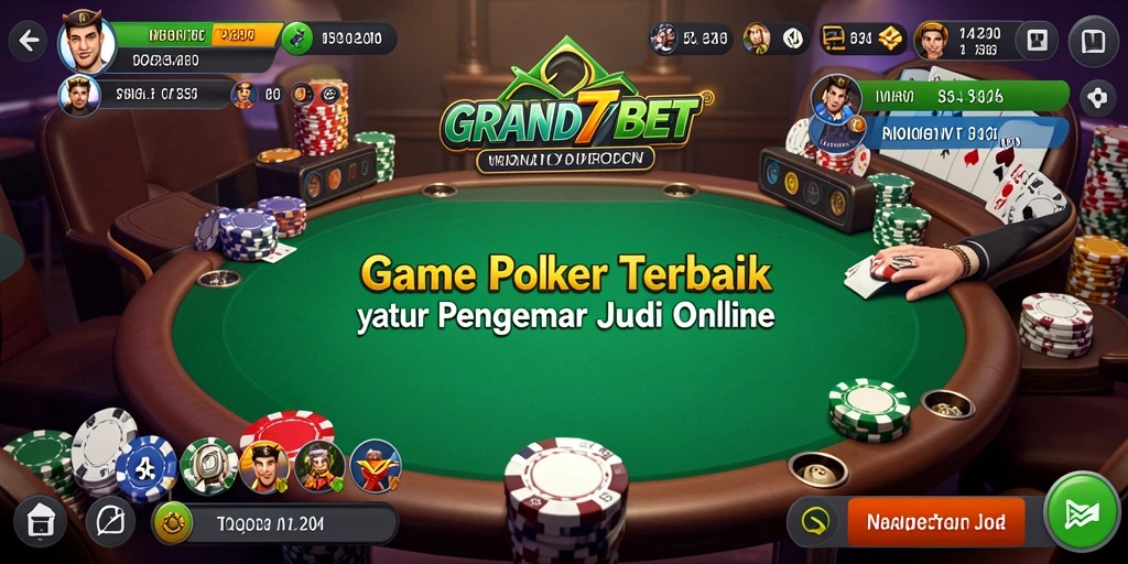Tampilan menarik dari game Poker di GRAND77BET.