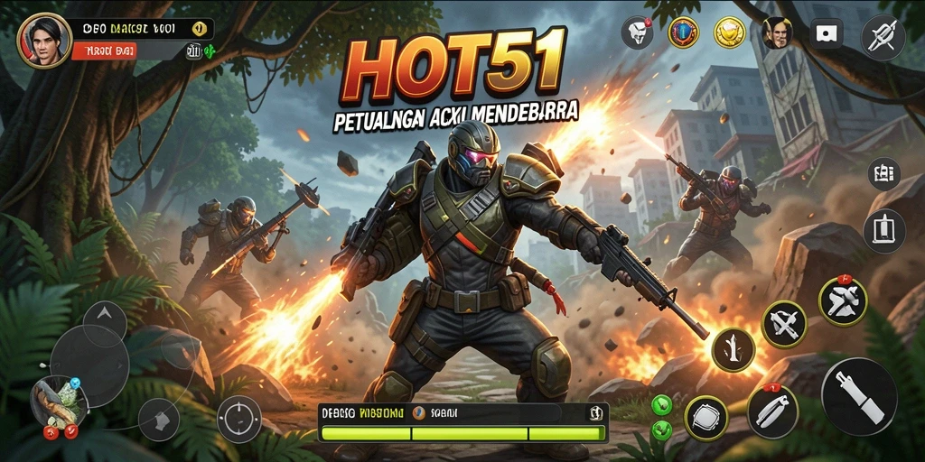 Tampilan gameplay HOT51 yang penuh aksi dan tantangan.