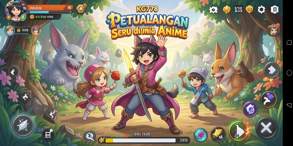 Tampilan gameplay KG778 yang penuh warna dan dinamis.