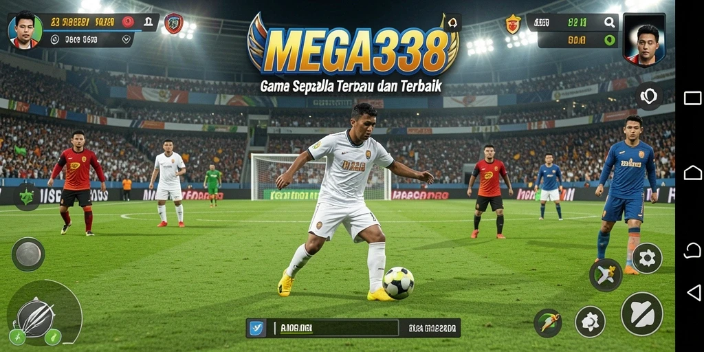 Tampilan permainan <strong>MEGA338</strong> yang menampilkan aksi di lapangan.
