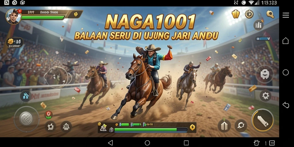 Screenshot NAGA1001 menampilkan aksi balapan mendebarkan di lintasan urban.