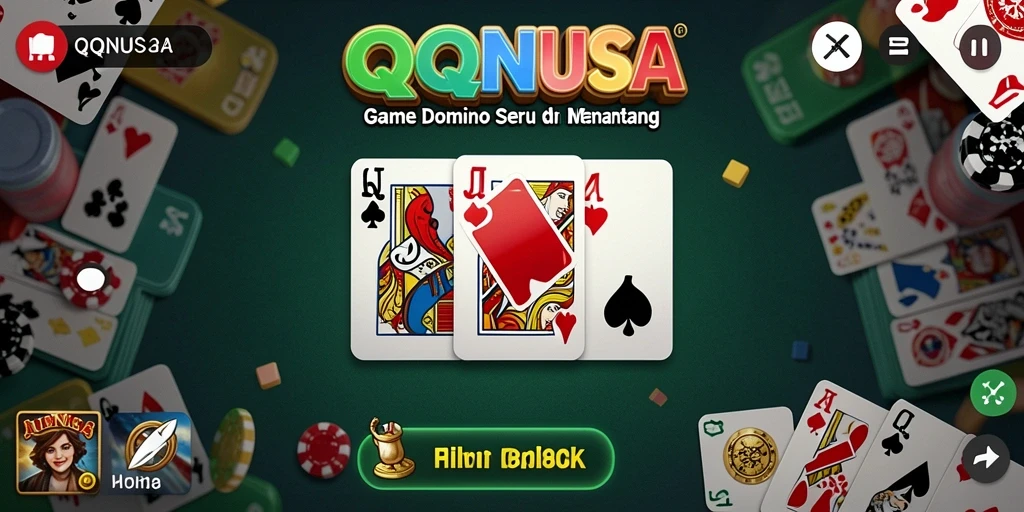 Tampilan gameplay Domino yang seru dan interaktif di QQNUSA.