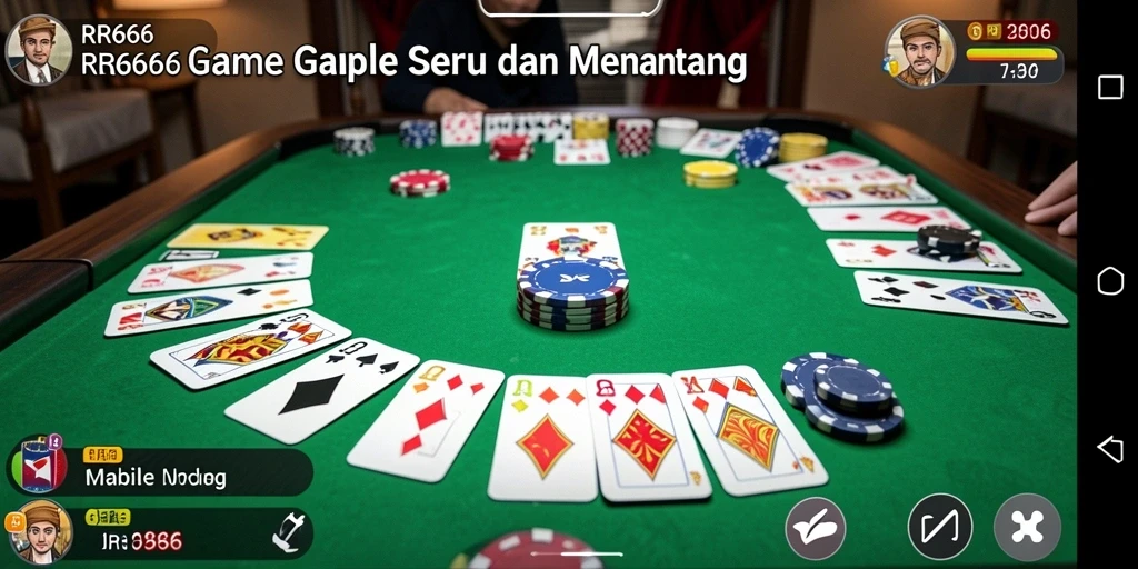 Tampilan gameplay Gaple seru di RR666.