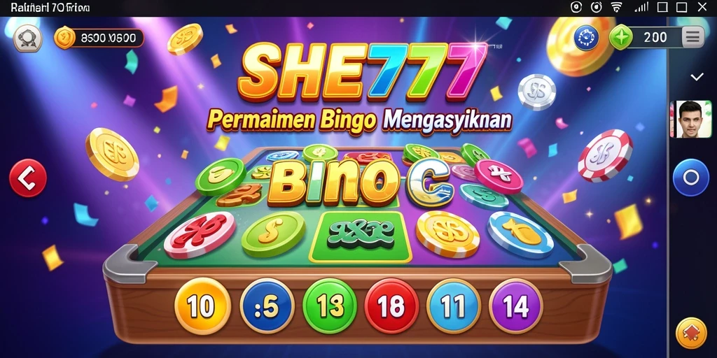 Tampilan gameplay Bingo yang menarik dan interaktif di SHE777.