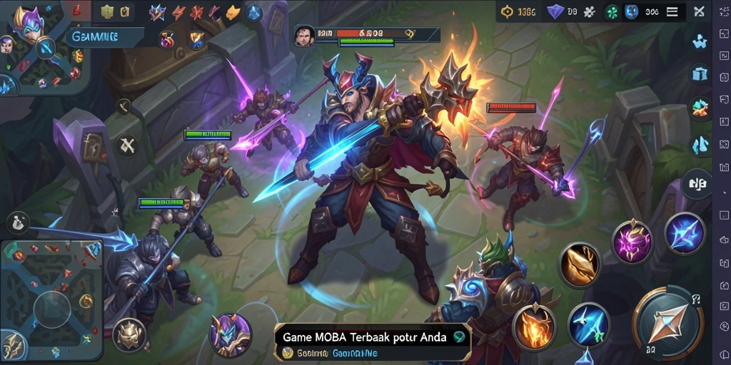 Gameplay menarik dari SOBATGAMING dalam arena MOBA.