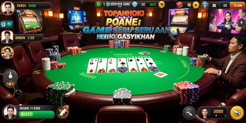 Screenshot gameplay seru dari aplikasi poker TOPANHOKI.