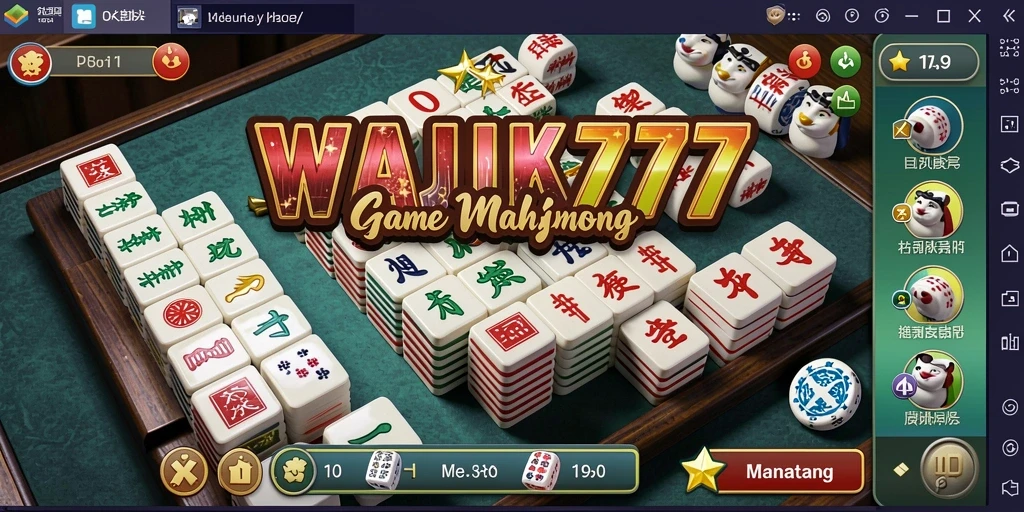Screenshot gameplay WAJIK777 menampilkan aksi seru permainan Mahjong.